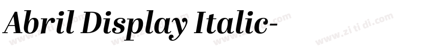Abril Display Italic字体转换